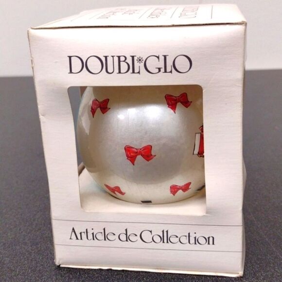 Vintage DOUBL*GLO Collectible Christmas Tree Ornament Bear Family‎ Original Box - Picture 3 of 5